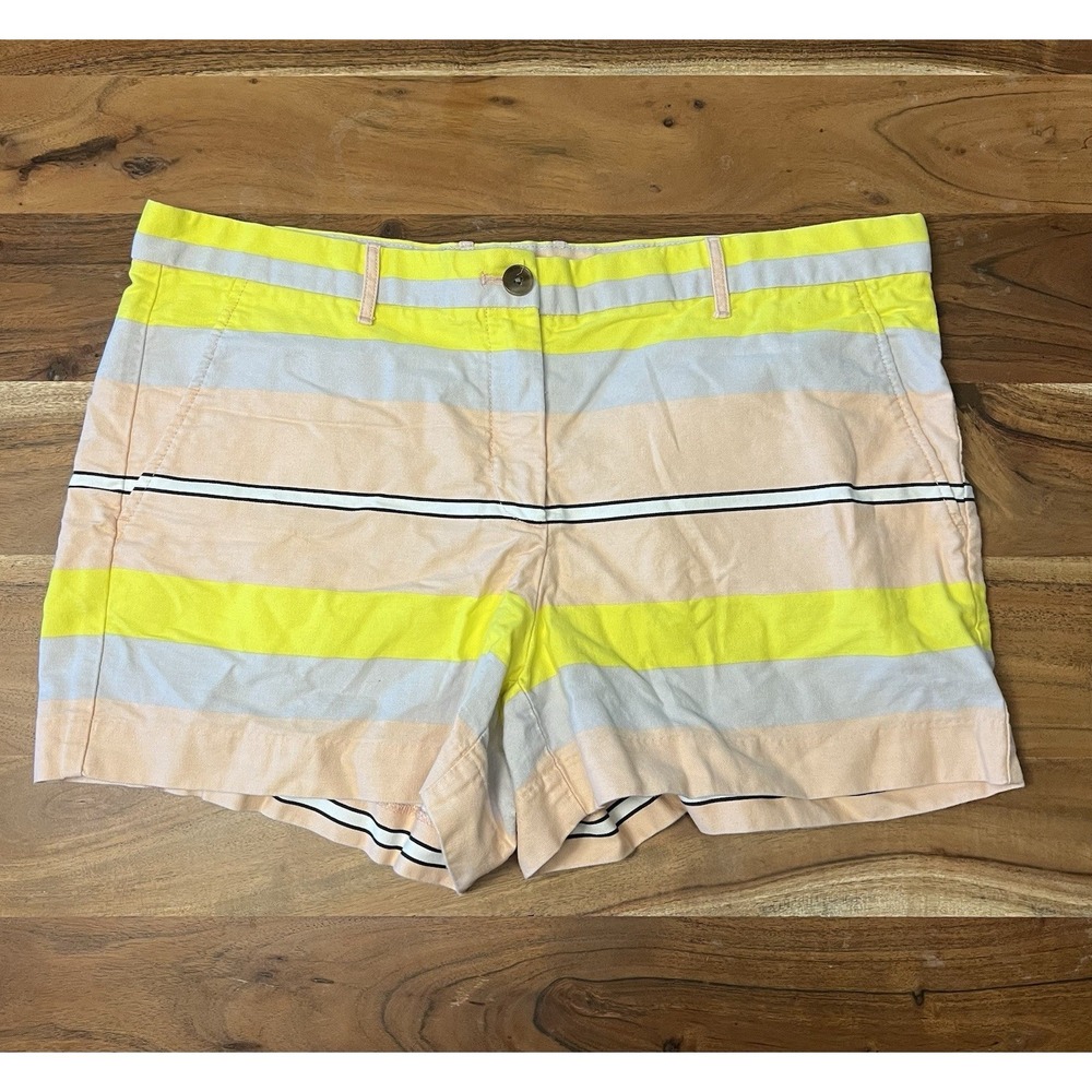 GAP Women's Light Pink Colorful Stripes 100% Cotton Shorts